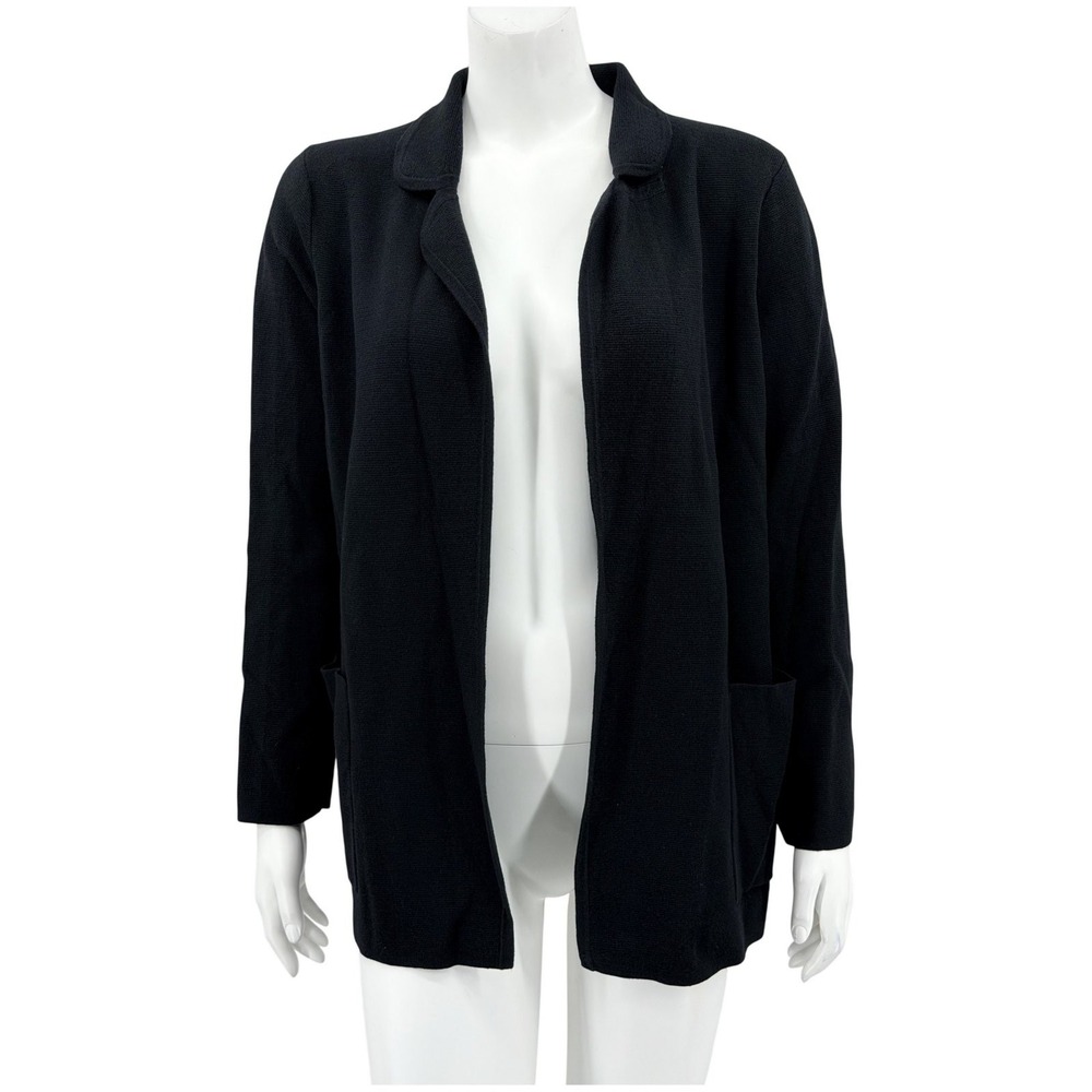 J Crew Cardigan Womens Small Black Eloise Sweater Blazer Cozy Knit Staple Office